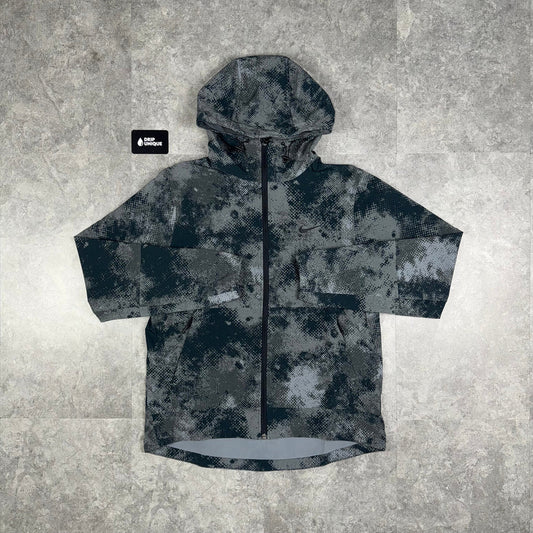 Nike Digital Unlimited Camo Windrunner Jacket Black & Black Camo Shorts Set